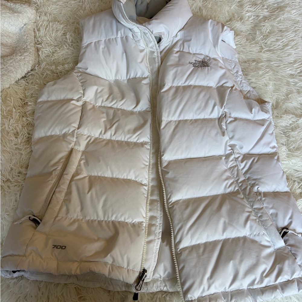The North Face Women's white Puffer Vest